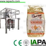 машина за опаковане със зърно 1500 вата автоматично с теглилка с многопосочен капацитет